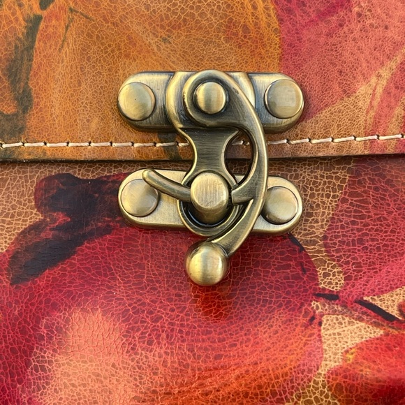 Patricia Nash Leather Leandra Flap Crossbody Multi Floral Spring - Picture 11 of 15